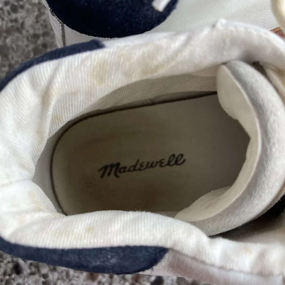Madewell Sidewalk High Top‎ Skate Sneakers Colorblock Leather Suede Sz Men’s 6.5